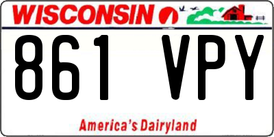 WI license plate 861VPY