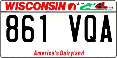 WI license plate 861VQA