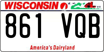 WI license plate 861VQB
