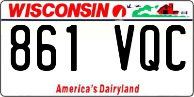 WI license plate 861VQC