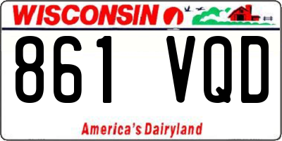 WI license plate 861VQD