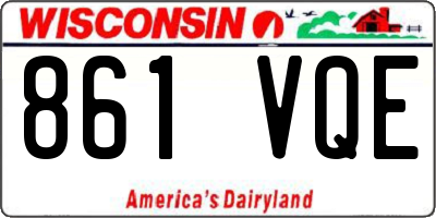 WI license plate 861VQE