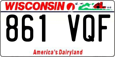 WI license plate 861VQF