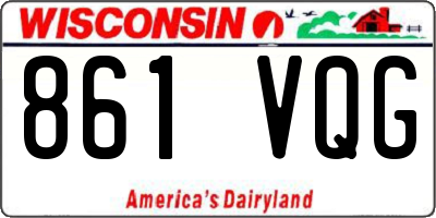 WI license plate 861VQG