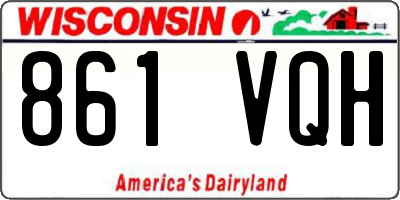 WI license plate 861VQH