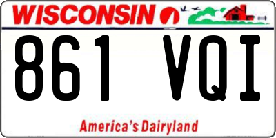 WI license plate 861VQI