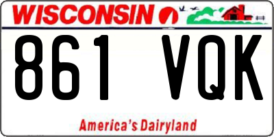 WI license plate 861VQK