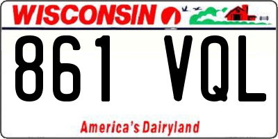 WI license plate 861VQL