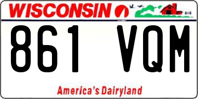 WI license plate 861VQM