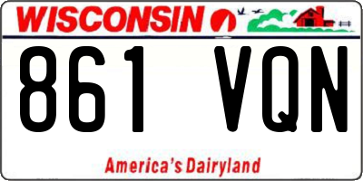 WI license plate 861VQN