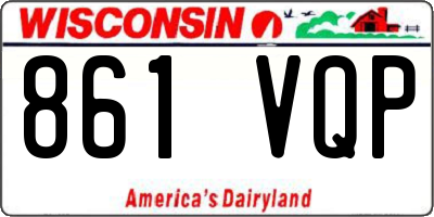 WI license plate 861VQP