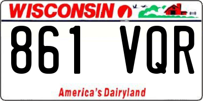 WI license plate 861VQR