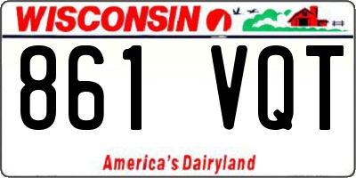 WI license plate 861VQT