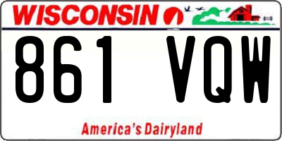 WI license plate 861VQW