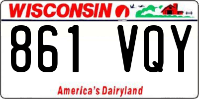 WI license plate 861VQY