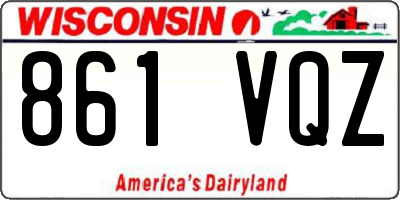 WI license plate 861VQZ