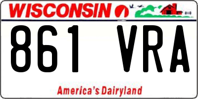 WI license plate 861VRA