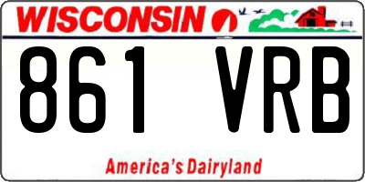 WI license plate 861VRB