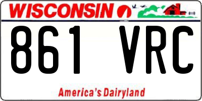 WI license plate 861VRC