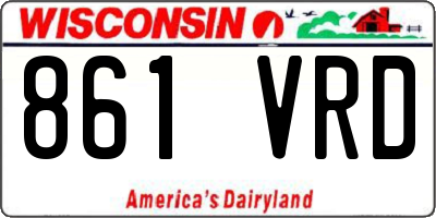 WI license plate 861VRD