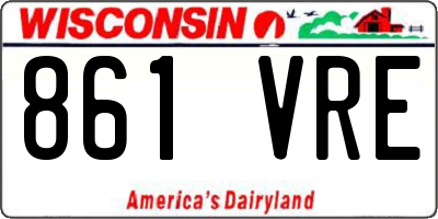 WI license plate 861VRE