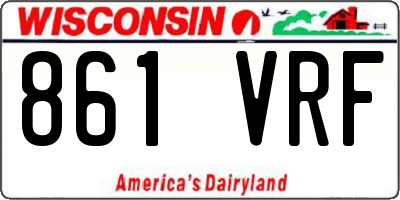 WI license plate 861VRF
