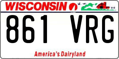 WI license plate 861VRG