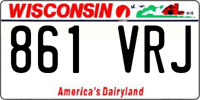 WI license plate 861VRJ