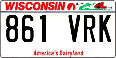 WI license plate 861VRK