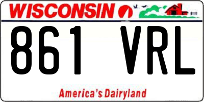 WI license plate 861VRL