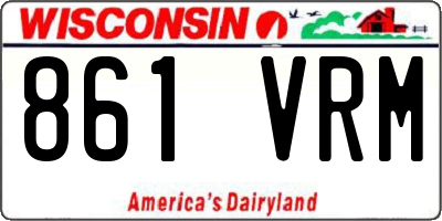 WI license plate 861VRM