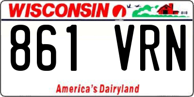 WI license plate 861VRN