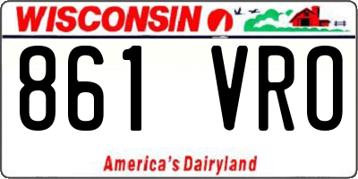 WI license plate 861VRO