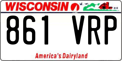 WI license plate 861VRP