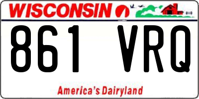 WI license plate 861VRQ