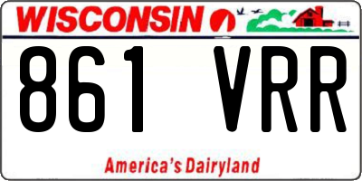 WI license plate 861VRR