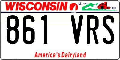 WI license plate 861VRS