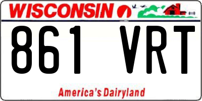 WI license plate 861VRT