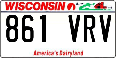 WI license plate 861VRV