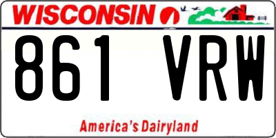 WI license plate 861VRW