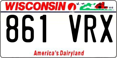WI license plate 861VRX