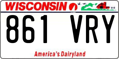 WI license plate 861VRY