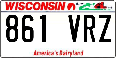 WI license plate 861VRZ