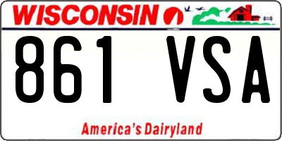 WI license plate 861VSA