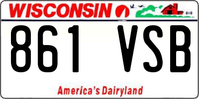WI license plate 861VSB