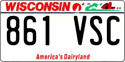 WI license plate 861VSC