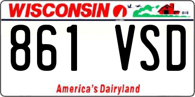 WI license plate 861VSD