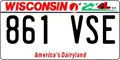 WI license plate 861VSE