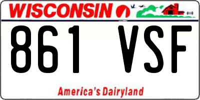 WI license plate 861VSF