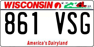 WI license plate 861VSG